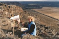 Jan Cook Mack Painting At Moses Coulee